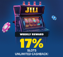 Enjoy 17% unlimited cashback on your favourite slot games every single week with our ‘Weekly Reward’ offer.